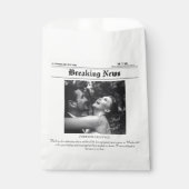 Sachets En Papier Classi Mariage Merci noir et blanc (Devant)