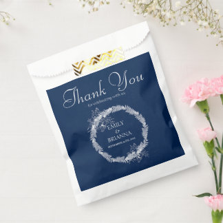 Sachets En Papier Classic Elegant mariage bleu marine