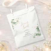 Sachets En Papier Classic Eucalyptus Gold Love is Sweet Mariage (Coupé)