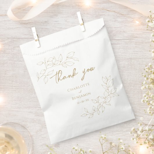Sachets En Papier Classic Gold Mariage (Coupé)