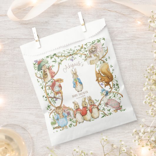 Sachets En Papier Classic Pierre le Baby shower lapin (Coupé)