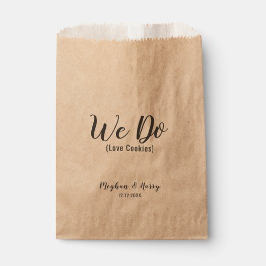 Sachets En Papier Classic We Do Lookies Mariage nuptial personnalisé (Devant)