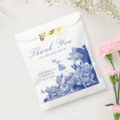 Sachets En Papier Classique Bleu et Blanc Chinoiserie Mariage Floral (Scellé)
