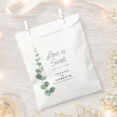 Sachets En Papier Classique Eucalyptus L'amour est Mariage doux (Coupé)