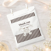 Sachets En Papier Classique Moderne Cute Twin Bunny Girl Merci (Coupé)