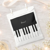 Sachets En Papier Clavier Piano élégant Nom et message personnalisés (Coupé)