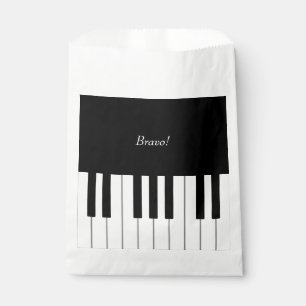 Sachets En Papier Clavier Piano élégant Nom et message personnalisés