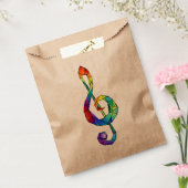 Sachets En Papier Clé de musique arc-en-ciel (Scellé)