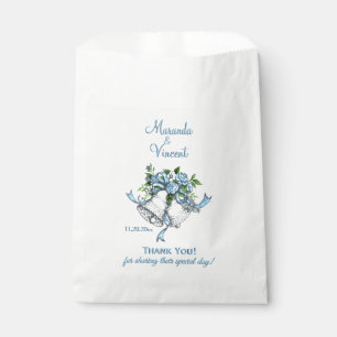 Sachets En Papier Cloches Mariages bleues