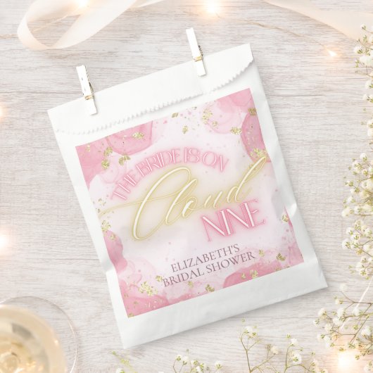 Sachets En Papier Cloud Neuf 9 brillant rose or Parties scintillant (Coupé)