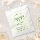 Sachets En Papier Cocktail moderne rétro Bachelorette Vert (Coupé)