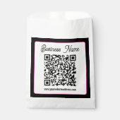 Sachets En Papier Code QR avec écriture cursive de script (Devant)