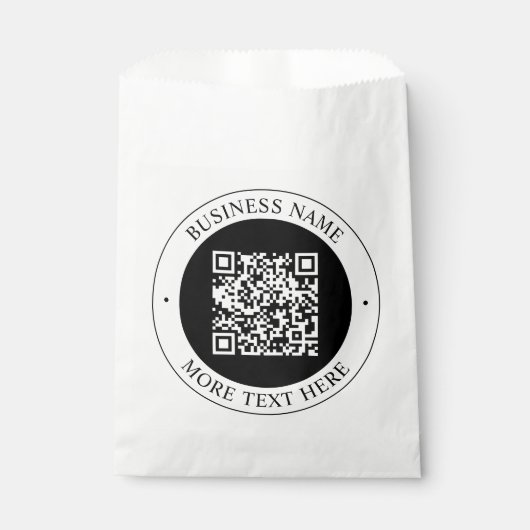 Sachets En Papier Code QR avec nom d'entreprise Texte circulaire mod (Devant)