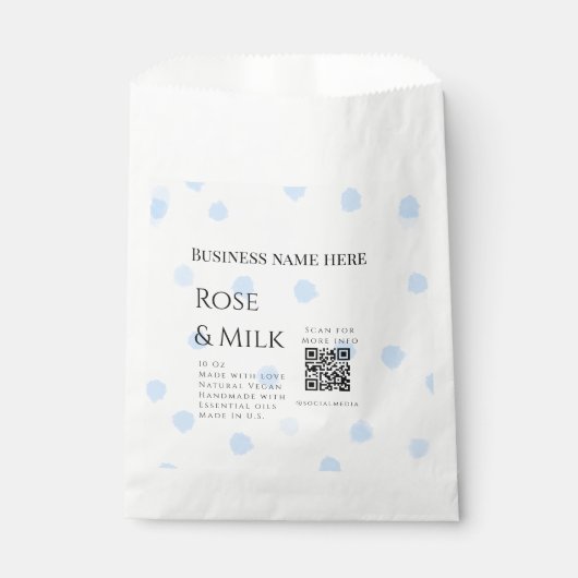 Sachets En Papier Code QR de l'entreprise de savon artisanal au lait (Devant)