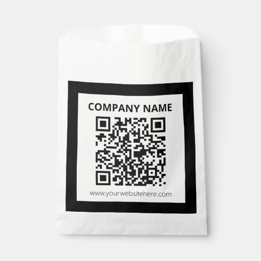 Sachets En Papier Code QR éditable et design simple personnalisable  (Devant)