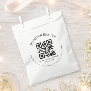 Sachets En Papier code qr minimal moderne petite entreprise