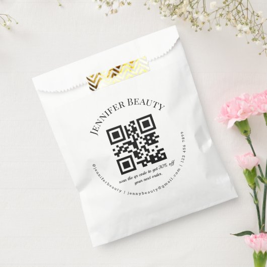 Sachets En Papier code qr minimal moderne petite entreprise (Scellé)