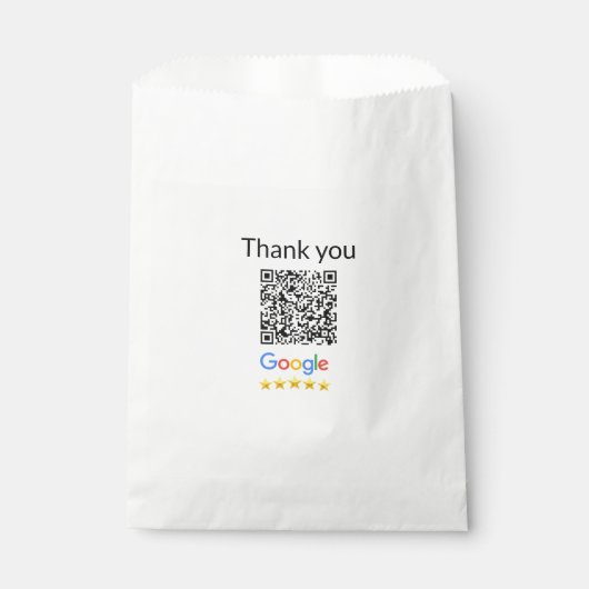Sachets En Papier Code QR minimal simple ajouter un logo nom de code (Devant)