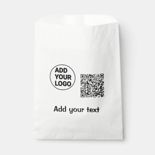 Sachets En Papier Code QR minimal simple ajouter un logo nom du code (Devant)
