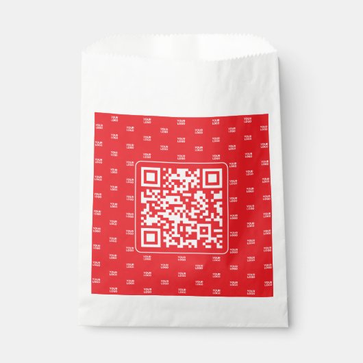 Sachets En Papier Code QR personnalisable avec votre logo ou votre i (Devant)