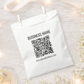 Sachets En Papier Code QR personnalisable et nom commercial (Coupé)