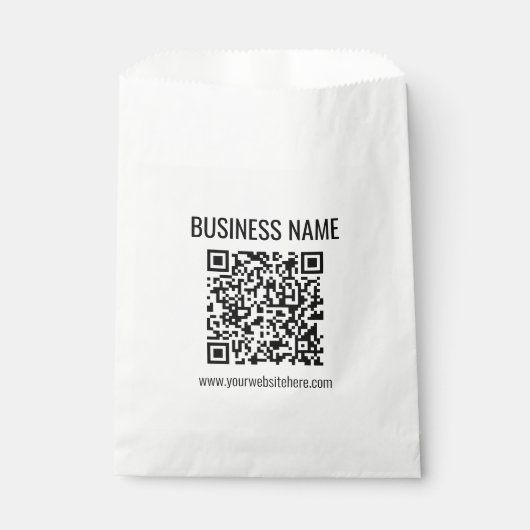 Sachets En Papier Code QR personnalisable & Nom de l'entreprise (Devant)