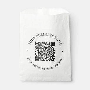Sachets En Papier Code QR téléchargé Plus Texte circulaire modifiabl