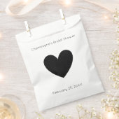 Sachets En Papier Coeur de Fête des mariées de script moderne (Coupé)