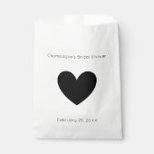 Sachets En Papier Coeur de Fête des mariées de script moderne (Devant)
