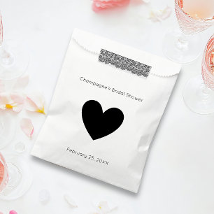 Sachets En Papier Coeur de Fête des mariées de script moderne