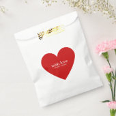 Sachets En Papier Coeur rouge avec la typographie d'amour minimalist (Scellé)