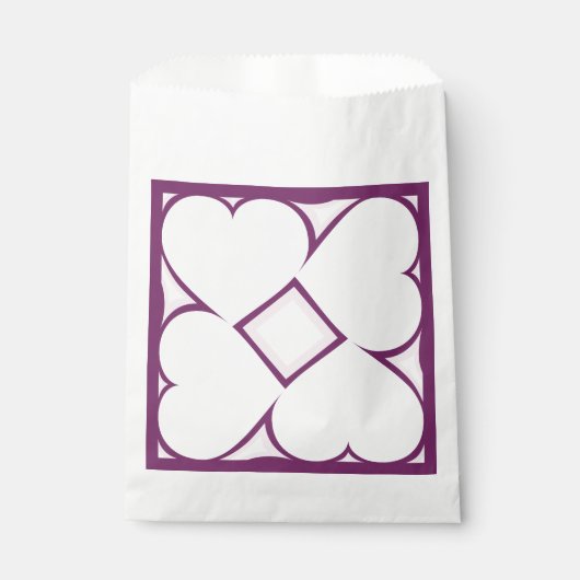 Sachets En Papier Coeurs blancs (Devant)