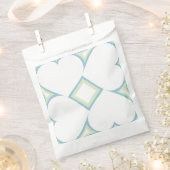 Sachets En Papier Coeurs blancs Motif avec bleu (Coupé)