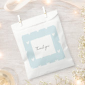 Sachets En Papier Coeurs bleu clair pour sac (Coupé)