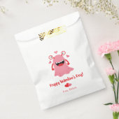 Sachets En Papier Coeurs de monstre rose Heureuse Sainte-Valentin (Scellé)