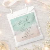 Sachets En Papier Coeurs de script moderne dans le mariage de plage (Coupé)