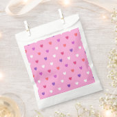 Sachets En Papier Coeurs polka rose (Coupé)
