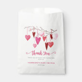 Sachets En Papier Coeurs roses Valentine Baby shower (Devant)