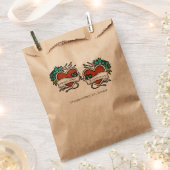 Sachets En Papier Coeurs tatoués, Mariage graphique de tatouage (Coupé)