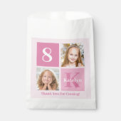 Sachets En Papier Collage photo fille rose mignonne fête d'anniversa (Devant)