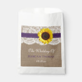 Sachets En Papier Collection de Mariages de tournesol rustique - vio (Devant)
