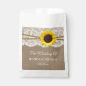 Sachets En Papier Collection de Mariages de tournesols rustiques (Devant)