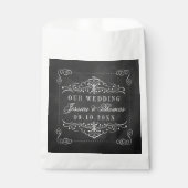 Sachets En Papier Collection de Mariages Ornate Chalkboard (Devant)