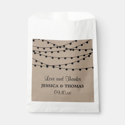 Sachets En Papier Collection de Mariages Rustic Kraft (Devant)