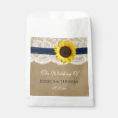 Sachets En Papier Collection Rustique de Mariages de tournesol Kraft (Devant)