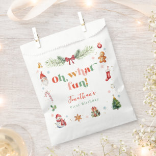 Sachets En Papier Coloré Oh What Fun 1er Noël mignon Anniversaire
