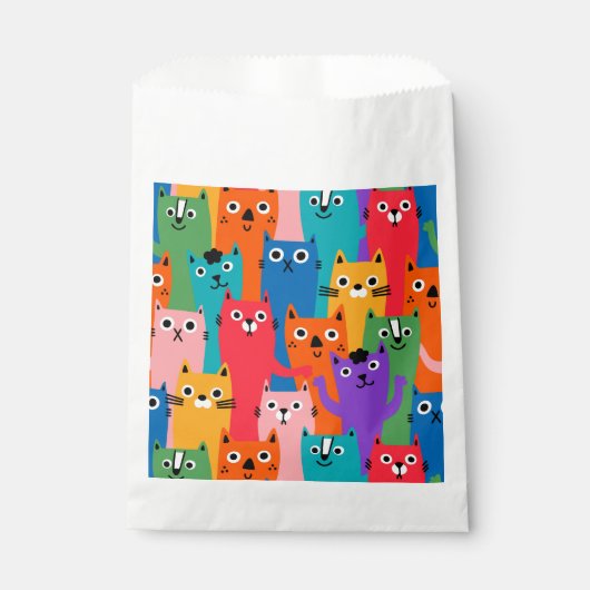 Sachets En Papier Colorful cats (Devant)