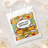 Sachets En Papier Comédie personnalisée Livre Superhero fête d'anniv (Coupé)