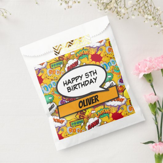 Sachets En Papier Comédie personnalisée Livre Superhero fête d'anniv (Scellé)