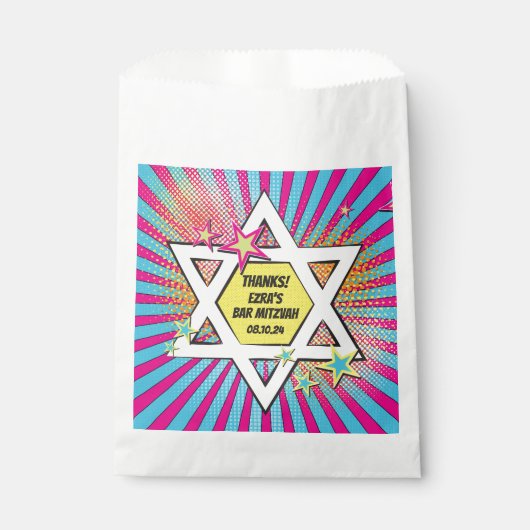 Sachets En Papier Comics Comic Book Bar Mitzvah Star de David (Devant)